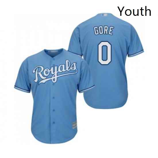 Youth Kansas City Royals 0 Terrance Gore Replica Light Blue Alternate 1 Cool Base Baseball Jersey